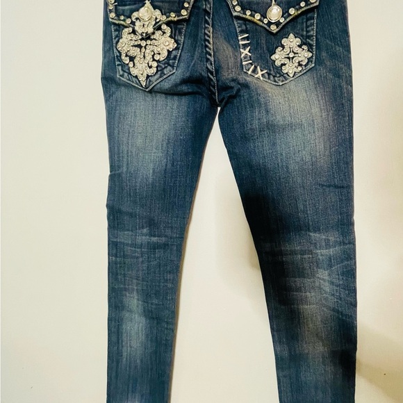 L.A. Idol Women's Skinny Jeans in Deep Blue - Picture 9 of 12